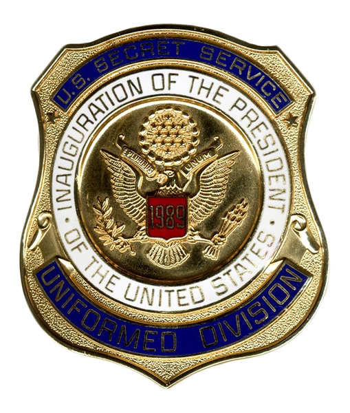 Secret Service Badge for George H.W. Bush's 1989 Inauguration