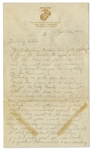 Rene Gagnon 1944 WWII Autograph Letter Twice Signed -- ''...I'd even go over the hill [AWOL] and go to Manchester to see you if you wanted me to, but I know you don't want me to...''