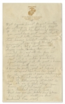 Rene Gagnon 1944 WWII Autograph Letter Twice Signed -- ''...I'd even go over the hill [AWOL] and go to Manchester to see you if you wanted me to, but I know you don't want me to...''