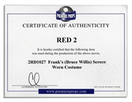 Bruce Willis Screen-Worn Custom Dress Shirt From ''Red 2'' -- With a COA From Premiere Props
