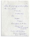 Handwritten Document Chronicling Bob Keeshan's Appearances Promoting ''Captain Kangaroo'' in 1974 -- From the Bob Keeshan Estate