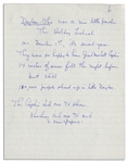 Handwritten Document Chronicling Bob Keeshan's Appearances Promoting ''Captain Kangaroo'' in 1974 -- From the Bob Keeshan Estate