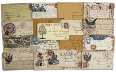 Letter Lot by Two Civil War Soldiers -- ''...the rebel cavaliers did brave our pickets...It was about 4,000 men together and it was so still that you can hear a pin fall...''