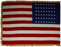 Extremely Scarce Set of Oval Office Flags, the 48-Star Flags Displayed in President Dwight D. Eisenhower's Oval Office in the White House -- 1 of 3 Known Sets From All U.S. Presidents in Private Hands