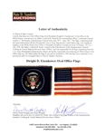 Extremely Scarce Set of Oval Office Flags, the 48-Star Flags Displayed in President Dwight D. Eisenhower's Oval Office in the White House -- 1 of 3 Known Sets From All U.S. Presidents in Private Hands