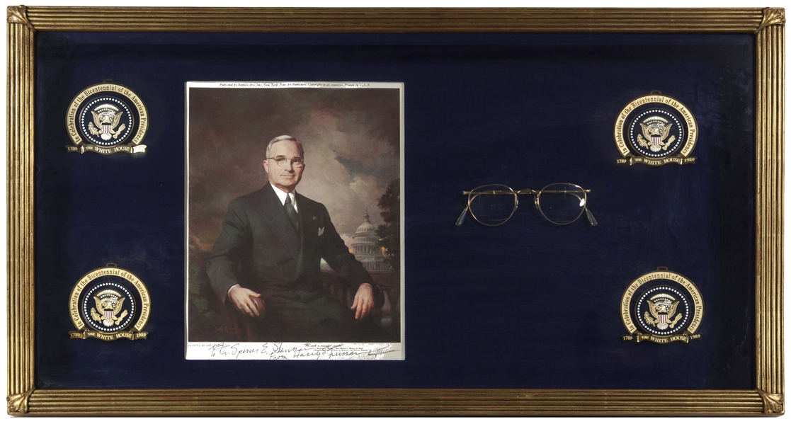 Large Collection of Presidential Eyeglasses -- Nine Pairs Belonging to Nine U.S. Presidents, Including Truman, Reagan, LBJ, Clinton, Bush 41 and Bush 43, Carter, Nixon & Ford