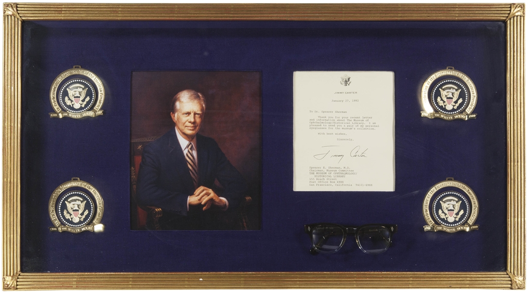 Large Collection of Presidential Eyeglasses -- Nine Pairs Belonging to Nine U.S. Presidents, Including Truman, Reagan, LBJ, Clinton, Bush 41 and Bush 43, Carter, Nixon & Ford