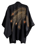 Alicia Keys Worn Silk Kimono, With Stunning Peacock Feather Design -- With a COA From the Singer