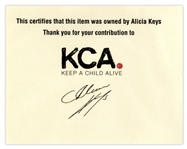 Alicia Keys Worn Silk Kimono, With Stunning Peacock Feather Design -- With a COA From the Singer