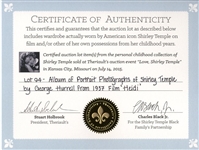 Shirley Temple Owned Large Portrait Hurrell Photographs From 1937 Film ''Heidi''