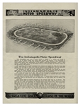 1921 Indy 500 Program -- From the Early Days of Auto Racing & the 10th Year of the Race