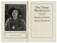 Program From 1921 Silent Film ''The Three Musketeers'' Starring Douglas Fairbanks