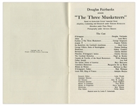 Program From 1921 Silent Film ''The Three Musketeers'' Starring Douglas Fairbanks