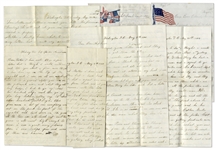 Large 53 Letter Lot by Brothers in the Minute Men Regiment, 8th MA Infantry -- With Post-Baltimore Riot Content & Battle of Roanoke Island: ''...they wanted to shoot the police on the spot...''