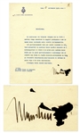 Benito Mussolini Letter Signed -- ...The example should come from the top...