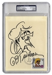 Garry Trudeau Signed Sketch of Doonesburys Favorite Hippie, Zonker Harris -- Certified by PSA/DNA