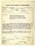 Original Bonnie & Clyde Document From 1934 -- U.S. Bureau of Investigation Report on the Bonnie & Clyde Harboring Fugitives Trial
