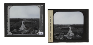Civil War Magic Lantern Slide -- Gettysburg at Little Round Top