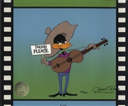 Chuck Jones Signed Limited Edition Hand-Painted Cel of Daffy Duck