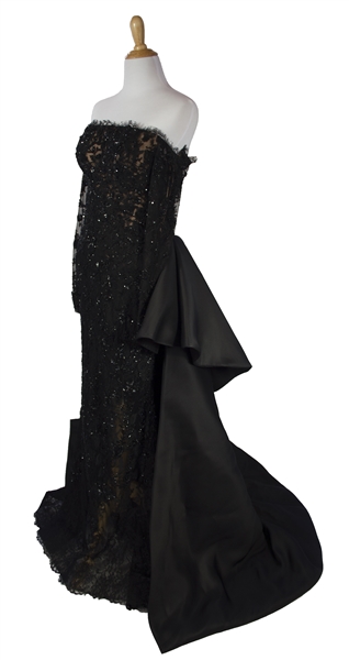 Penelope Cruz's Gown Worn at the 75th Golden Globe Awards in 2018 -- Black Gown Sold to Benefit ''TIME'S UP''
