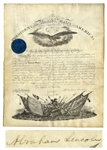 Abraham Lincoln Civil War Military Commission Signed as President -- With Full Abraham Lincoln Signature