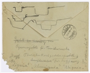 Albert Einstein Envelope Signed From 1918 to His Closest Friend Michele Besso -- With World War I Censor Paste