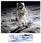Buzz Aldrin Signed 20 x 16 Photo as He Walks on the Moon