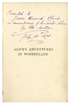 Lewis Carroll Autograph Poem Signed in ''Alice's Adventures in Wonderland'' -- Carroll Cleverly Composes an Acrostic Poem Where the First Letter of Each Line Reveals a Message