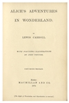 Lewis Carroll Autograph Poem Signed in ''Alice's Adventures in Wonderland'' -- Carroll Cleverly Composes an Acrostic Poem Where the First Letter of Each Line Reveals a Message