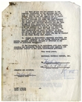 Director Douglas Sirk Contract Signed With Universal Pictures -- 1959 Contract Shortly After ''Imitation of Life'' Was Released