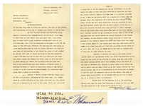 Elijah Muhammad Letter Signed From 1947 Shortly After Prison -- With Excellent Content on Early Nation of Islam -- ...such has been going on quite awhile, even when we were in prison...