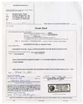 Elizabeth Taylor Signed Deed for her Los Angeles Home -- With JSA COA