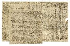 1839 Republic of Texas Letter: ''...It is true that Texas sprang into existence under peculiar circumstances...'' & Regarding the New Capital at Waterloo: ''...will be called The City of Austin...''