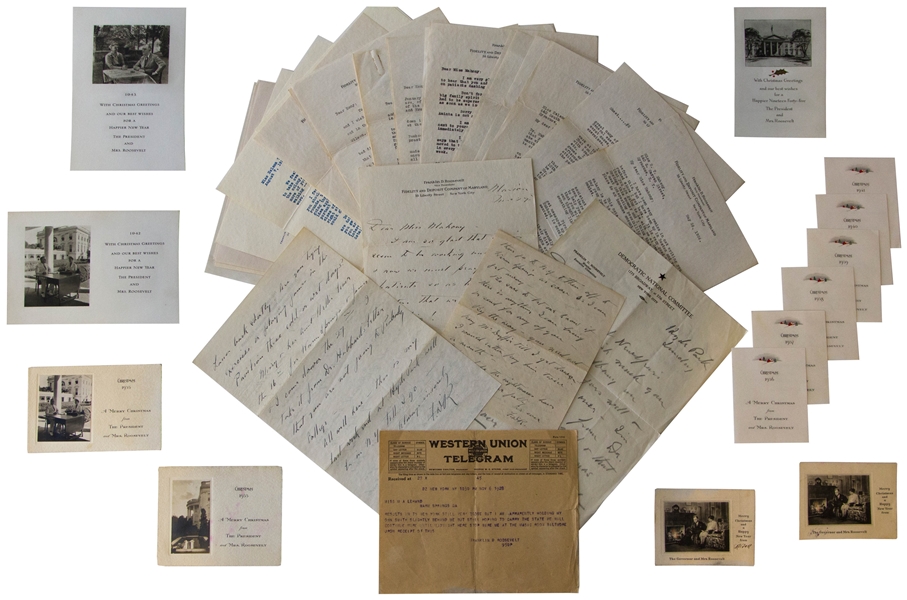 Lot Detail - Vast Archive of Franklin D. Roosevelt Letters & White ...