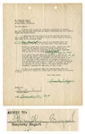 Humphrey Bogart 1947 Signed Agreement to Sell His Ford Truck