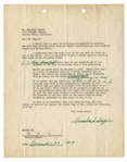 Humphrey Bogart 1947 Signed Agreement to Sell His Ford Truck