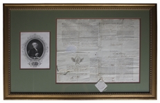 John Adams 4-Language Ships Papers Signed as President -- With French Certification Attached to Document, Dated Less Than One Month Before the French-American Naval Quasi-War Erupted