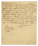 Josephine Bonaparte Letter Signed -- The Widow Josephine Writes a Letter of Recommendation for Another Widow