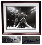 Muhammad Ali & Joe Frazier Signed 20 x 16 Photo From the Fight of the Century -- With Steiner COA