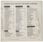 Nat King Cole Signed Album, ''Songs by Nat 'King' Cole''