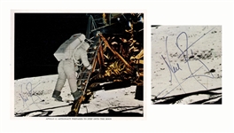 Neil Armstrong Signed 10 x 8 Photo Stepping Onto the Moon -- Uninscribed