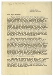 Orville Wright's Secretary Chastises the Smithsonian Regarding Its Display of the Kitty Hawk -- ''...I am beginning to think it would have been better to have left the machine in England...''