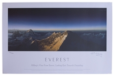 Sir Edmund Hillary Signed Limited Edition Print of ''Hillary's View From Everest'' -- Measures 28'' x 18''