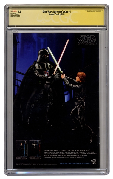 ''Star Wars Director's Cut #1'' Signed by Harrison Ford, Mark Hamill, Carrie Fisher, Peter Mahew, Anthony Daniels, David Prowse and Kenny Baker -- CGC Graded 9.6