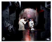 Star Wars Signed 20'' x 16'' Photo by Carrie Fisher and Kenny Baker, Who Portrayed R2-D2 -- With PSA/DNA COA