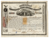 American Express Stock Signed by William Fargo of Wells Fargo Co.