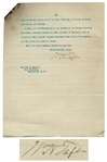 Fantastic William Taft Letter Signed Regarding Roosevelts Bull Moose Progressive Party, Failings of President Wilson & Mexican President Huerta -- ...weakness on the part of Wilson...