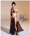 Carrie Fisher Signed 16 x 20 Photo as Princess Leia in Star Wars -- With PSA/DNA COA