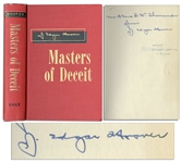 J. Edgar Hoover Signed First Edition of Masters of Deceit: The Story of Communism in America and How to Fight It