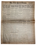 26 September 1939 Edition of The New York Times -- War on Many European Fronts as Warsaw Burns